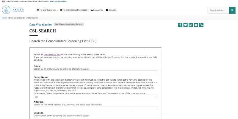 csl search tool trade compliance export solutions